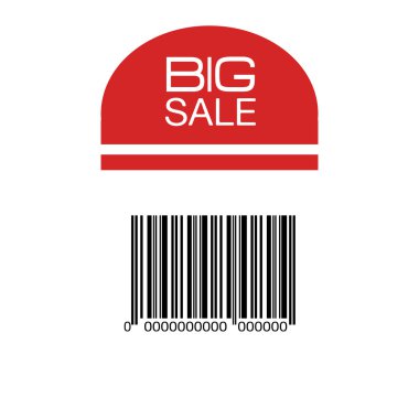 Barkod ile seri halinde sayı simgesi.