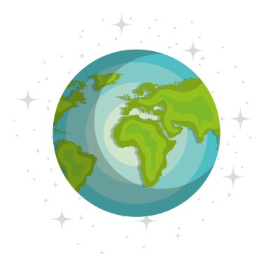 Gezegen Samanyolu galaksi izole simgesinin.