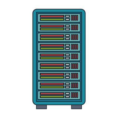 Barındırma ve bulut bilgisayar simgesi tasarım.