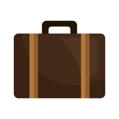 Çanta çanta seyahat izole düz simgesi, vektör çizim.