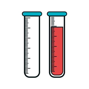 Örnek bilimsel test izole simgesi.