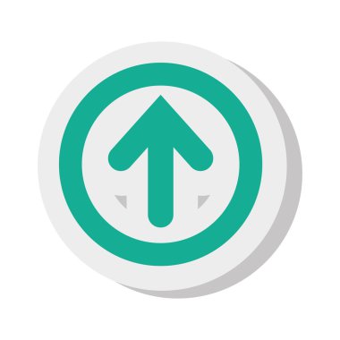 Ok izole düz simgesi, vektör çizim.