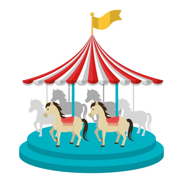Diseño de dibujos animados celebración de carnaval de circo . — Vector de stock