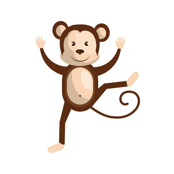 Cirkus monkey djur tecknade design, vektor illustration. — Stock vektor