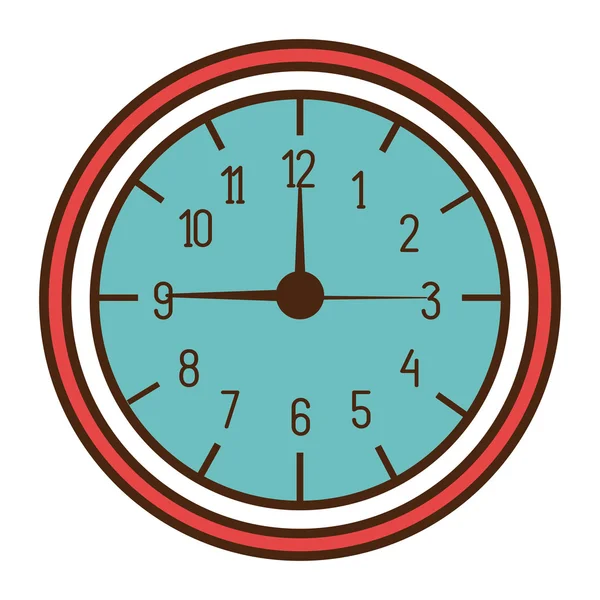 Tiempo y reloj icono colorido, vector gráfico de ilustración . — Vector de stock