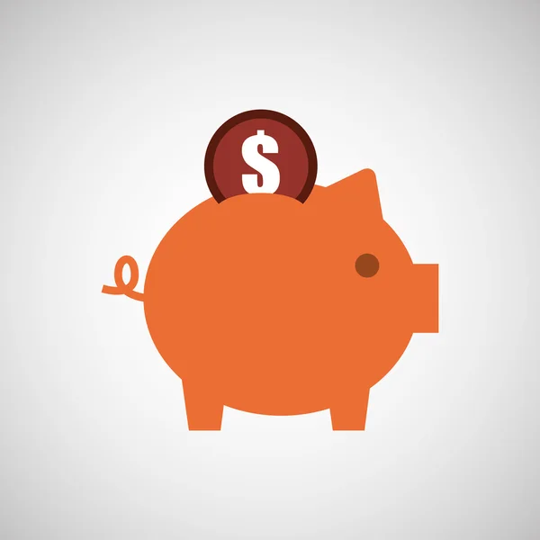 Finance coin business piggy savings — Stock Vector