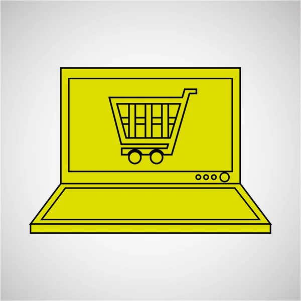 Technologie e-commerce acheter en ligne — Image vectorielle