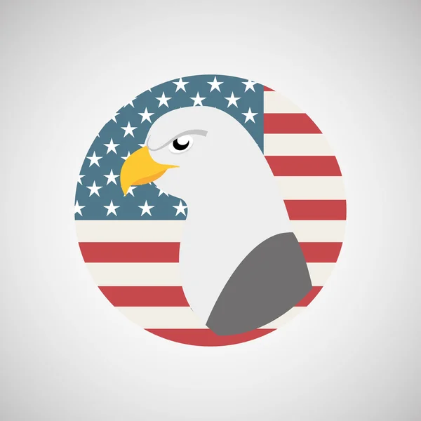 Символ свободи прапора США орел — стоковий вектор