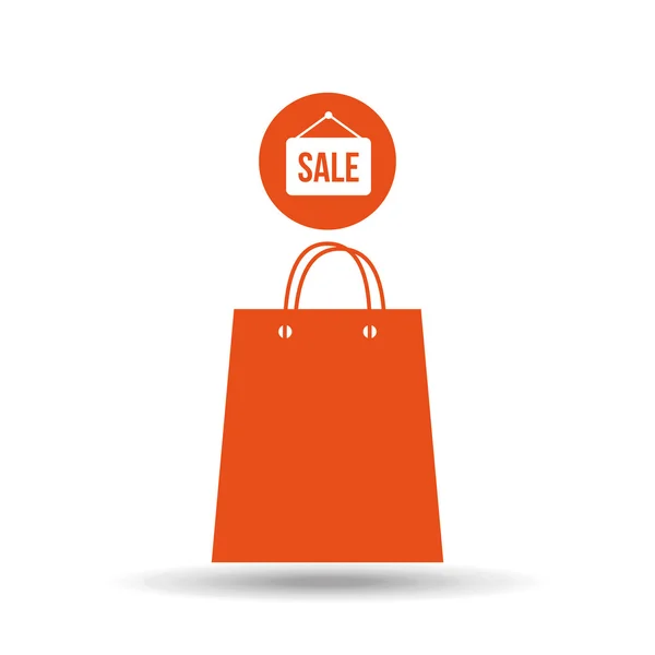 Försäljning väska köpa shopping — Stock vektor