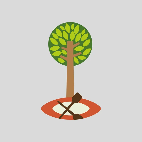 Träd skog natur — Stock vektor