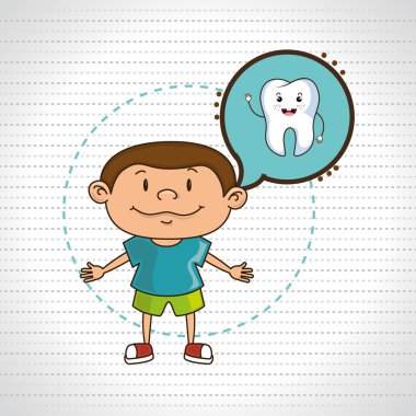 çocuk diş izole simgesi