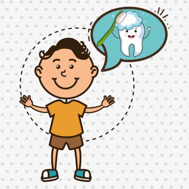 çocuk diş izole simgesi