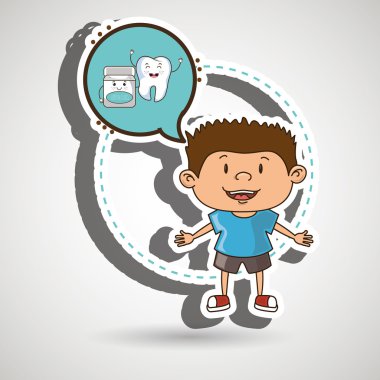 çocuk diş izole simgesi