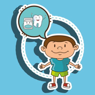 çocuk diş izole simgesi