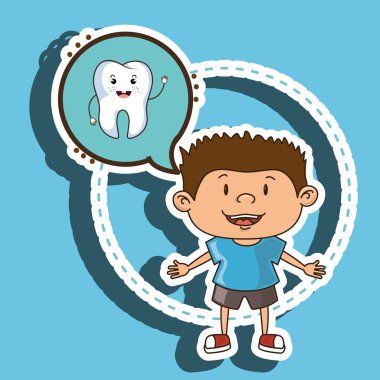 çocuk diş izole simgesi