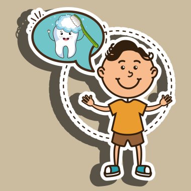 çocuk diş izole simgesi