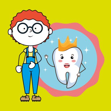 çocuk diş izole simgesi