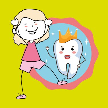 çocuk diş izole simgesi