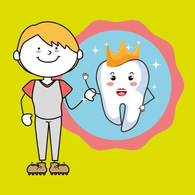 çocuk diş izole simgesi