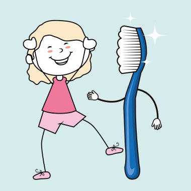 çocuk diş fırçası ile izole simgesi