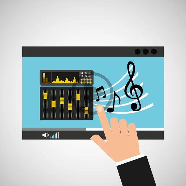 Website music design — Stock Vector