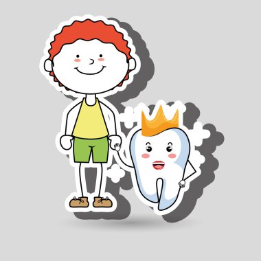 çocuk diş izole simgesi