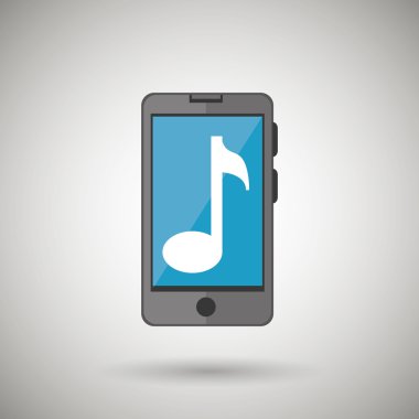 izole Smartphone müzik simgesi