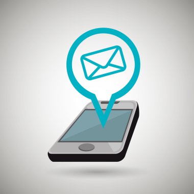 Smartphone zarf simgesi tasarım izole