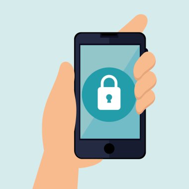 Smartphone ile izole el simgesi tasarım