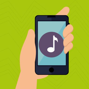 Smartphone ile izole el simgesi tasarım