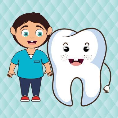 çocuk ve diş izole simgesi