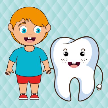 çocuk ve diş izole simgesi