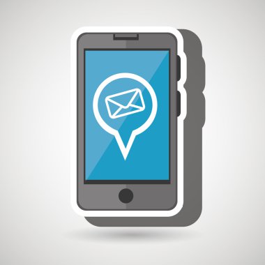 akıllı telefon mesajları izole simgesi tasarım