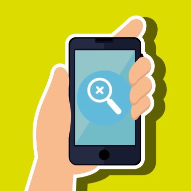 Smartphone ile izole el simgesi tasarım