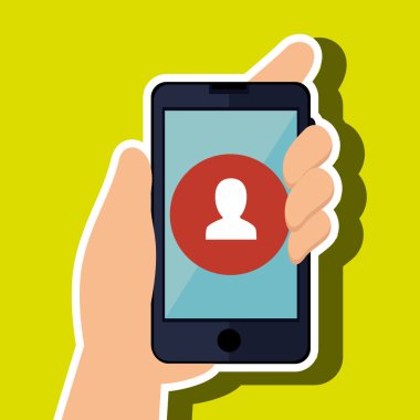 Smartphone ile izole el simgesi tasarım