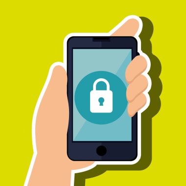 Smartphone ile izole el simgesi tasarım