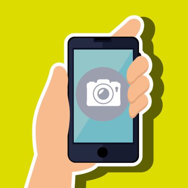 Smartphone ile izole el simgesi tasarım