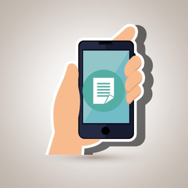 Smartphone ile izole el simgesi tasarım