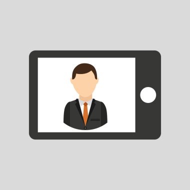 adam akıllı telefon simgesini