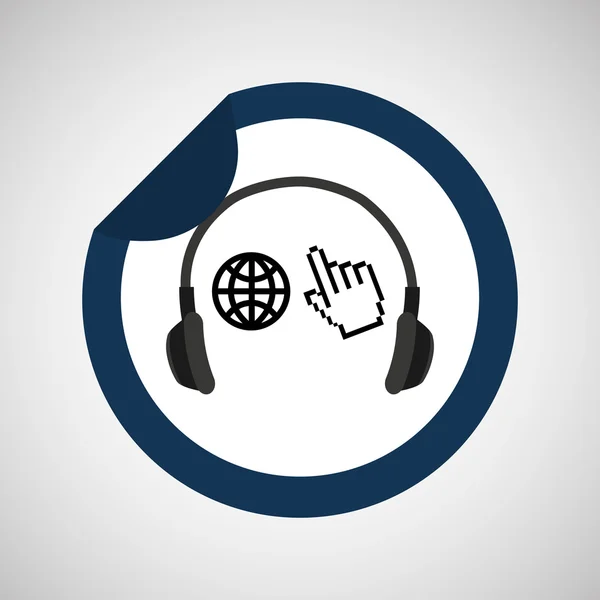 Music app icon — Stock Vector