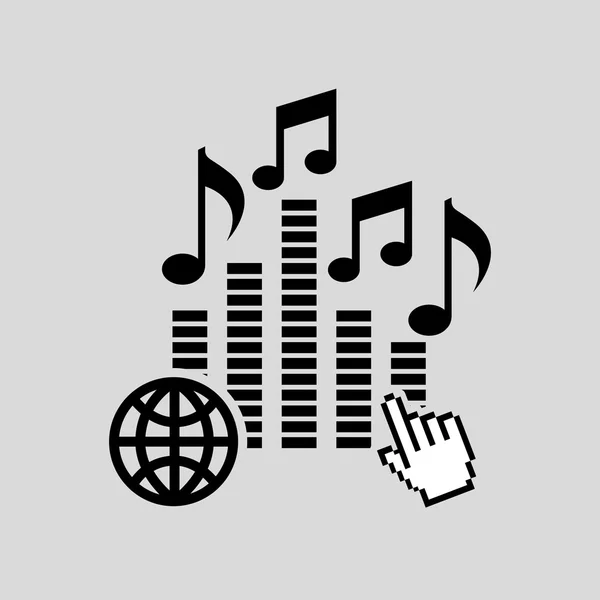 Icono de aplicación de música — Vector de stock