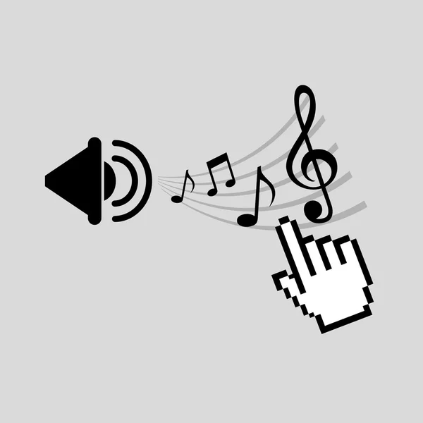Muziek app pictogram — Stockvector