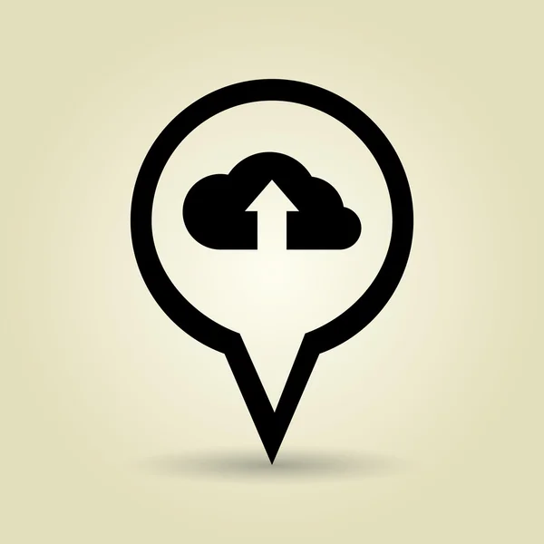Σύμβολο της σύννεφο απομονωθεί εικονίδιο σχεδιασμός — Διανυσματικό Αρχείο