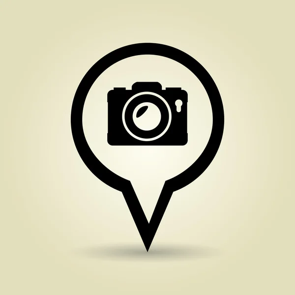 Símbolo cámara fotográfica diseño icono aislado — Archivo Imágenes Vectoriales