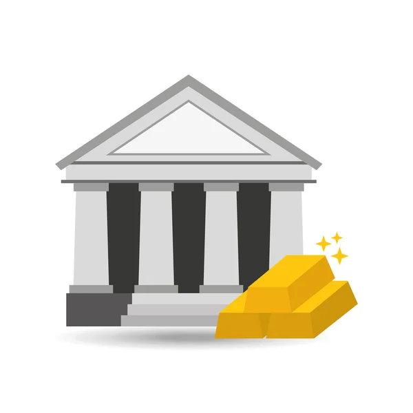 Bank building icon — Stock Vector