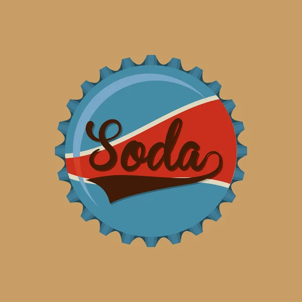 Mano con icono de soda — Archivo Imágenes Vectoriales