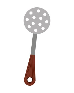 izole kaşık simgesi tasarım ızgara