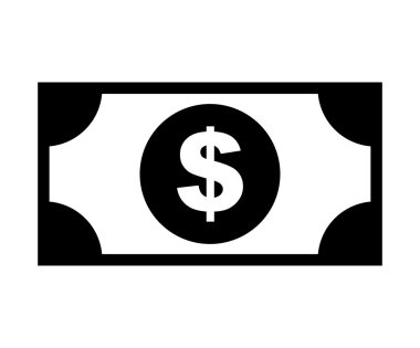 Bill izole dolar simgesi tasarım