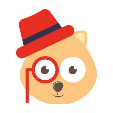 köpek karakter yenilikçi stili simgesini izole