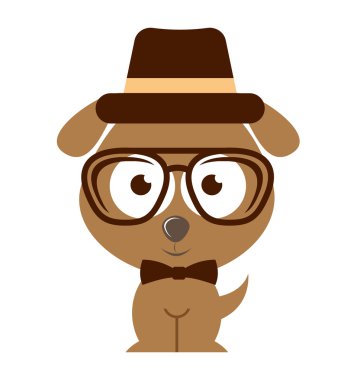 köpek karakter yenilikçi stili simgesini izole